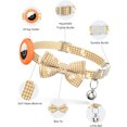 thumbnail image 5 of AONYIYI 3 Piece Removable Cat Collar with Bow, Airatg Pet Collar Cover, Drool Towel, Orange, 5 of 8