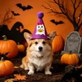 thumbnail image 5 of Aoznliie Dog Hat, Funny Adjustable Halloween Hat for Party Apparel, 4x4 inch Lightweight Pet Party Hat for Halloween Photo Props, Purple, 5 of 6