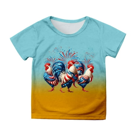 

Shirts for Girls for Teen Kids Short Sleeve Prints T Shirts Child Big Athletic Tops 11-12 Years