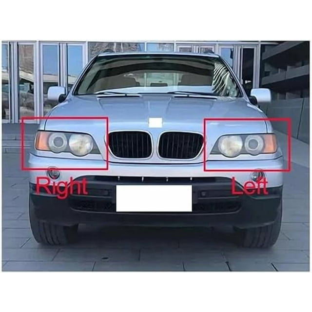 Compatible For BMW X5 E53 2000-2003 Car Lens Replacement Head Light Lamp Lampshade Glass Shell Headlight Cover(Right)