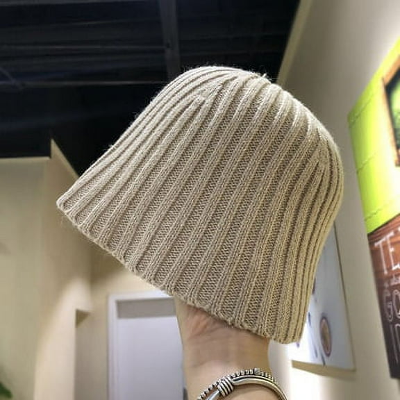 CoCopeanut Women's Winter Knitted Hat Fisherman Hat Autumn New Short Brim Stitching Beanie Basin Hat Girl's Warm Casual Hat Women Panama