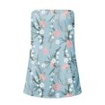 thumbnail image 2 of Gibobby Mujeres Pringting sin tirantes Bandeau Tank Casual sin mangas verano vacaciones suelta vacaciones Top camisa blusa mujeres Top(Azul claro,CH), 2 of 4
