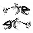 thumbnail image 1 of 2 Pieces Fish Mouth Stickers Skeleton Fish Stickers Fishing Boat Canoe Kayak Graphics Accessories, 1 of 6