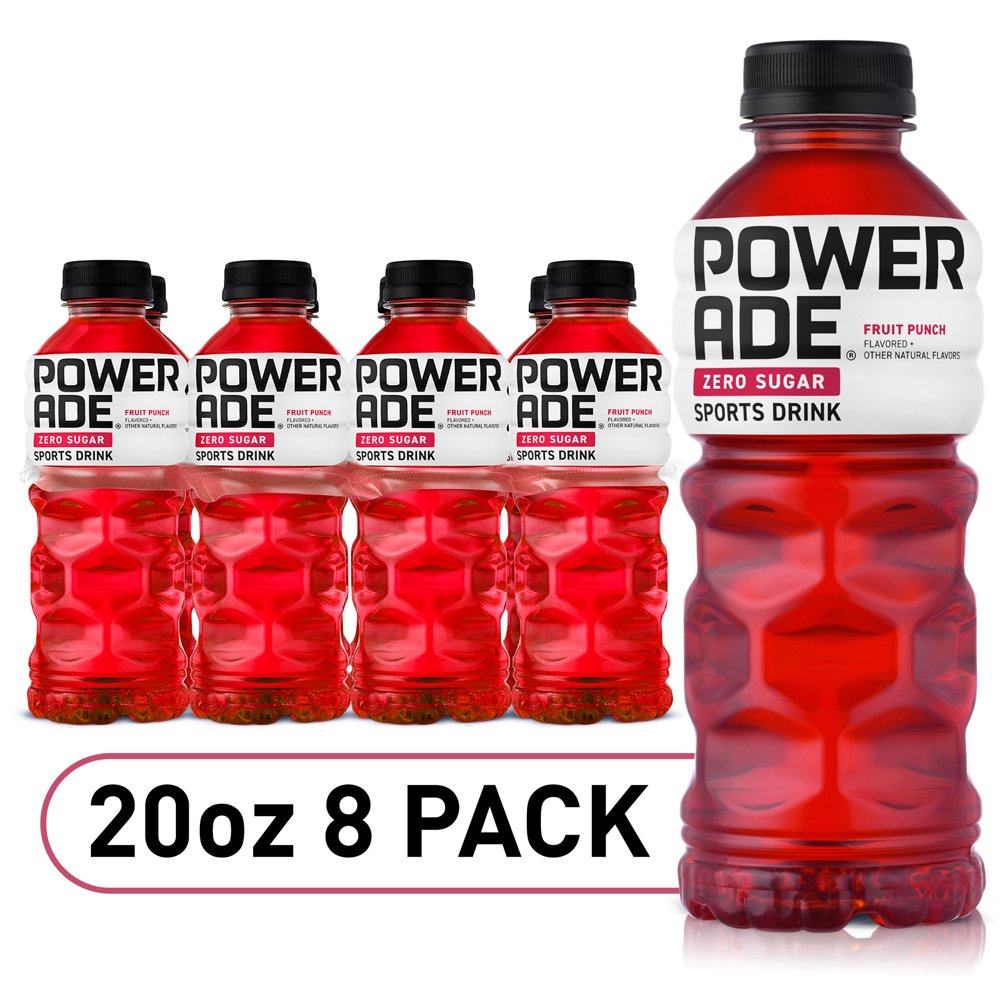 POWERADE Zero Fruit Punch, 20 fl oz, 8 Pack
