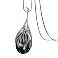 thumbnail image 2 of TidBay Chaîne de Pull pour Femmes en Forme Ovale avec Strass Style Coréen Élégant Pendentif Résistant à l'Usure Collier Bijoux Cadeaux, 2 of 8