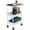 White, variant on LUCKUP Rolling Cart with Wooden Tabletop, 3 Tier Metal Utility Cart, Rolling Storage Organizer Cart with Lockable Wheels for Kitchen, Office, Bedroom (Black)