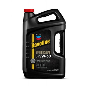 Chevron Havoline Synthetic Blend Motor Oil 5W-30, 5 Quart