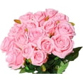 thumbnail image 3 of Zukuco 10 PCS Artificial Rose Flower Silk Roses Bouquet with Long Stem Fake for DIY Wedding Party Home Halloween Christmas Decoration (Pink), 3 of 7