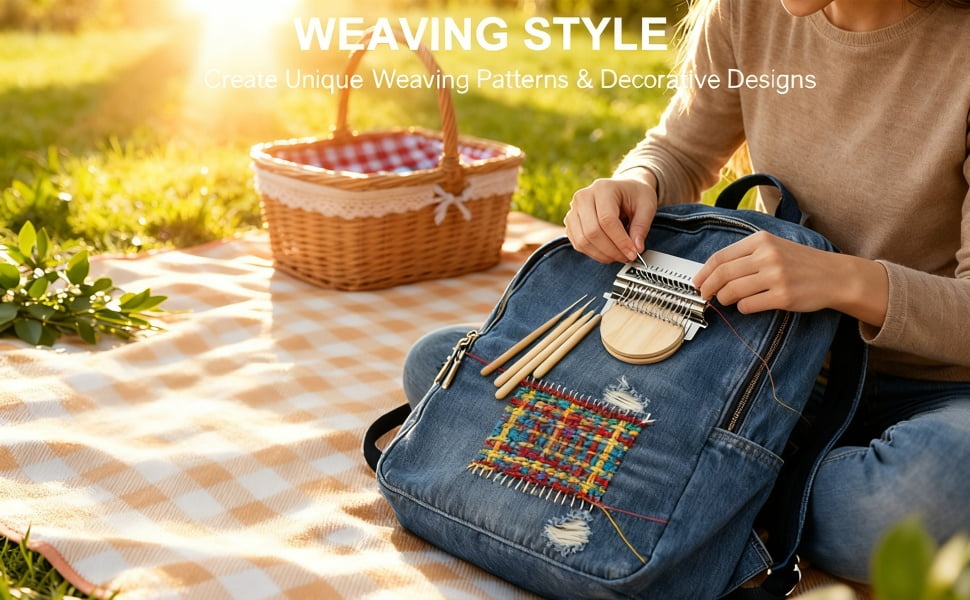 [Essential for DIY Crafts] PatchMaker 2.0 Portable Knitting Tool Set: 14 crochet hooks + quick sewing and repair tools, an easy craft kit for beginners.