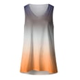 thumbnail image 5 of Womens Summer Tops Summer Tank Top Gradient Print V Neck Sleeveless T Shirt Tank Top for Women, 5 of 5