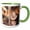 Green/White, variant on 3drose, New Mexico, Santa Fe, Plaza, Cowboy Hat, Market - Us32 Rca0022 - Rob Casey, 11oz Two-tone Black Mug