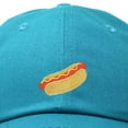 thumbnail image 2 of DALIX Hot Dog Hat Embroidered Mens Womens Baseball Cap in Teal, 2 of 7