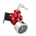 thumbnail image 3 of Adjustable Fuel Pressure Regulator, Universal Aluminum FPR with Gauge for Car Auto, 3 of 7
