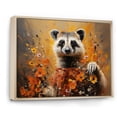 thumbnail image 2 of Designart "Floral Meadow with Brown Meerkat I" Animals Framed Wall Art - Modern Brown Meercat Hallway Framed Wall Art Decor, 2 of 6