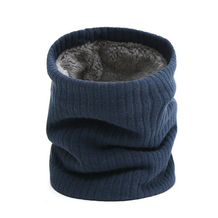 Rbaofujie Christmas Gifts BlueWinter Neck Warmer Gaiter Fleece Neck Gaiter Unisex Face Covering Lined Warm Cold Weather Scarf Wrap for Men Women Save Big