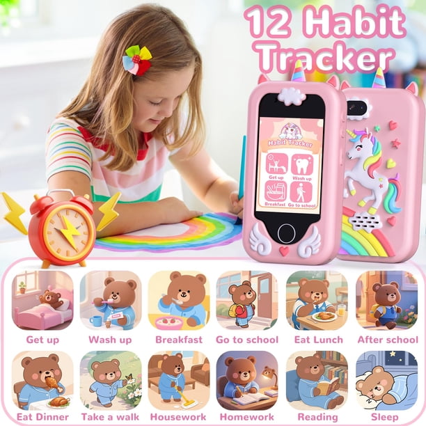 CHAKEYAKE Téléphone portable 4G pour enfants sans contrat avec écran tactile HD de 2,8, téléphone portable pour enfants avec double appareil photo, lecteur MP3, lampe de poche, jeux éducatifs, cadeau CHAKEYAKE Téléphone portable 4G pour enfants sans contrat avec écran tactile HD de 2,8, téléphone portable pour enfants avec double appareil photo, lecteur MP3, lampe de poche, jeux éducatifs, cadeau