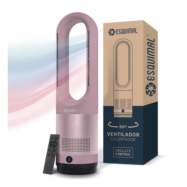 Ventilador Calentador 2 En 1 Sin Aspas Silencioso Esquimal Color Rosa