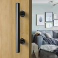 thumbnail image 3 of Retro Sliding Door Handle Black Aluminum Pull and Flush Handle Sets for Sliding Wooden Door, 30cm,SEMAket, 3 of 5