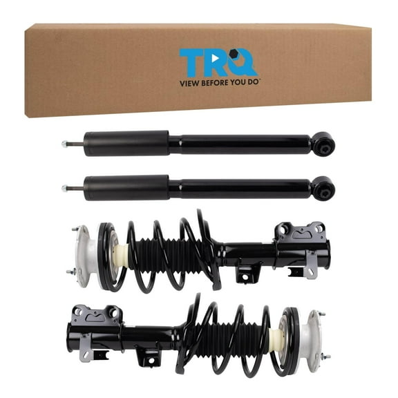 TRQ Front and Rear Complete Strut Assembly & Shock Absorber Kit Complete Strut & Coil Spring Assembly Fits Select 2013-2019 Cadillac ATS