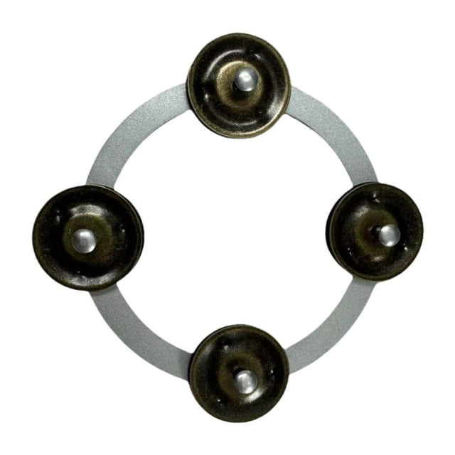 Bunblic Cymbale Montable de 5,5 Pouces, Chapeau de Salut, Tambourin, Son Lumineux, Instruments de Percussion Robustes, Rangée Unique pour Ensemble de Fête KTV