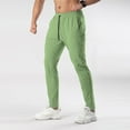 thumbnail image 3 of USNSM Men's Casual Solid Color Athletic Jogger Pants Stretch Gym Pants, Active Workout Joggers with Pockets for Men Green M, 3 of 4
