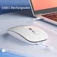 thumbnail image 2 of Ratón inalámbrico Uciefy Q5 Slim recargable 2.4G blanco, 2 of 7