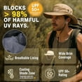 thumbnail image 5 of TOP-EX Large Sun Hat Men L-XL, Wide Brim UV Safari Bonnie Hats for Summer Outdoor Hiking Fishing Walking, Waterproof & Windproof Navy 60-63cm, 5 of 7