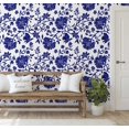 thumbnail image 5 of S4Sassy Floral Vine Wallpaper - Blue Wall Covering, 25" x 240" Self-Adhesive Vinyl Wall Paper, Decorative Walls Wrap, Easy DIY Walls Covering For Bedroom, Living Room, Living Space, 5 of 9