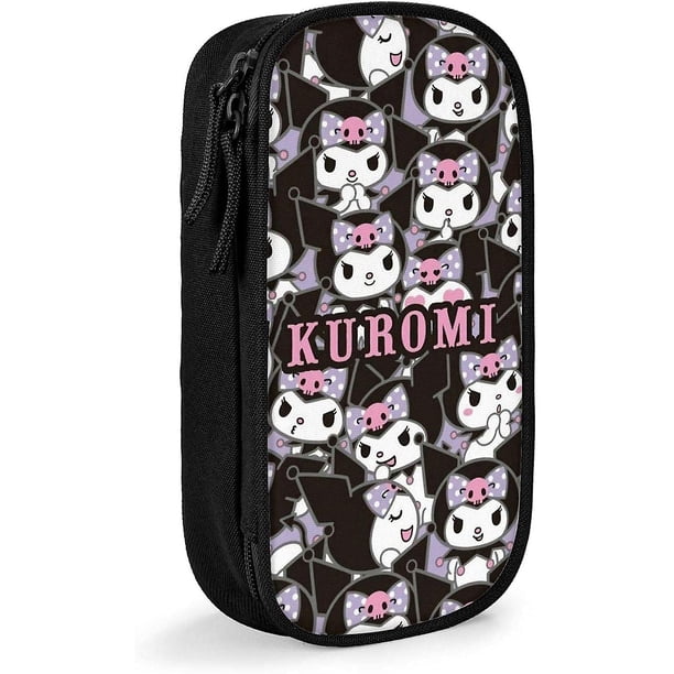 Kuromi Pencil Box Oxford Cloth Large Capacity Storage Box Storage Box Compatible with School Office Boys Girls Black SAOE021703