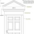 thumbnail image 7 of Ekena Millwork 26"W x 13-3/8"H x 2-3/4"P Elliptical Smooth Architectural Grade PVC Combination Pediment, 7 of 7