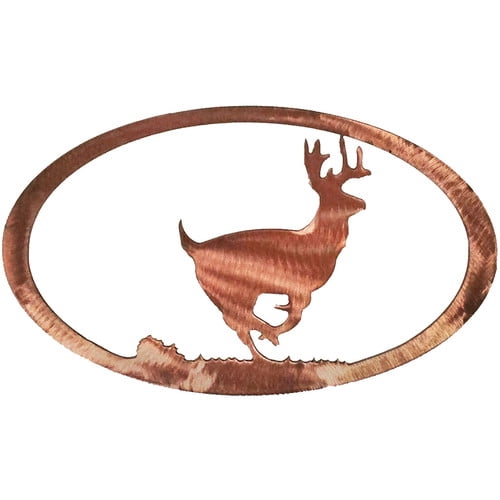 7055 Inc Running Deer Oval Wall D cor