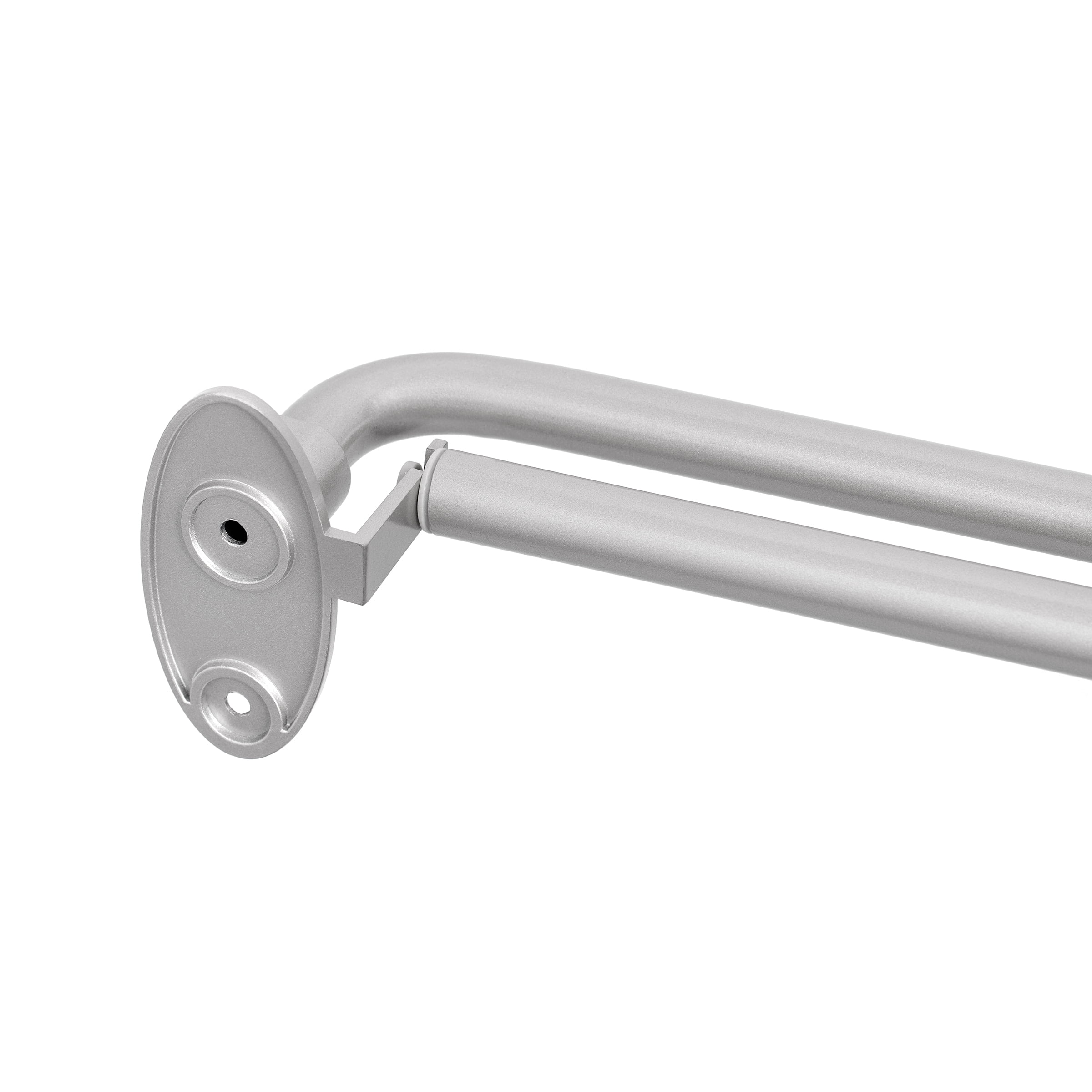 Eclipse Clinton 5/8" Blackout Double Wrap Sliding Window Curtain Rod, 48-86", Brushed Nickel