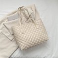 thumbnail image 1 of Rhombic Lattice Ladies Tote Bags Bolso de hombro de gran capacidad para el trabajo (blanco) Sywqhk Para Estrenar, 1 of 8