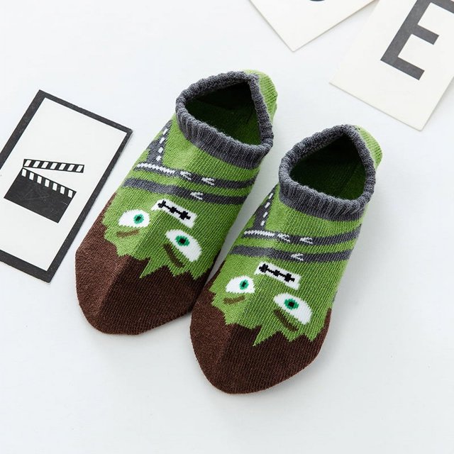 SpidSuffolk calcetines cortos de algodón para niños, calcetines cálidos transpirables con dibujos animados, calcetines de verano a la moda para bebés y niños, 1 par