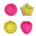 thumbnail image 1 of 20 piezas de moldes de silicona para muffins con colores aleatorios para hornear pasteles, moldes de silicona para pasteles, moldes para pasteles, utensilios para hornear jabón Rojo Verde, 1 of 5