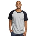 thumbnail image 4 of Men's Cotton Baseball T-Shirts Short Sleeve Crew Neck Classic Tee Shirt, Navy/Light Grey, Small, 1 Pack, 4 of 4