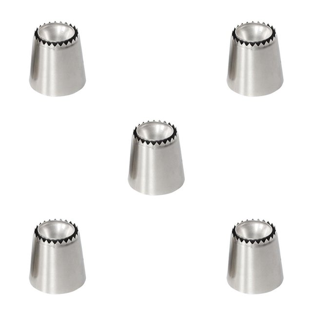 stanreset Hot Sale 1PC Stainless Icing Piping Nozzle Cream Cake Decorating Pastry Tip Fondant Cake Tools Kitchen Baking Gadgets No.01 5Set
