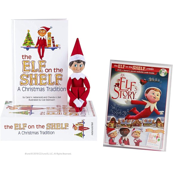 Elf on the Shelf Blue Eyed Boy con DVD adicional de Elf Story
