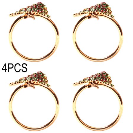 

4PCS Christmas Napkin Ring Bracket Suitable for Christmas Dinner Party Wedding Decoration Table Decoration Accessories and Table Decoration Accessories