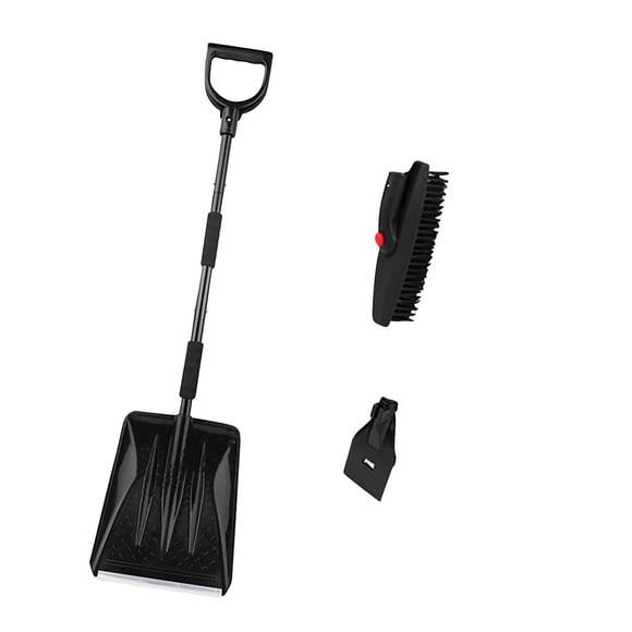 Snow Shovel Brush Removal Tools 3 in 1 Retractable Car Snow Shovel Rotatable Snow Brush Ice Scraper Car Winter Kit Portable Emergency Snow Removal Shovel Snow Brush for Car Truck Camping Outdoor