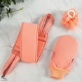 thumbnail image 2 of PULLIMORE 3 Pack Exfoliating Back Scrubber for Shower, Soft Brush Shower Ball, Back Scrubber Set, Exfoliating Gloves, Women Men Skin Towel Bath (Pink), 2 of 8