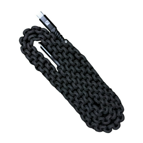 Cable Dark Energy USB C a USB C Paracord 1,83 m 96 W negro