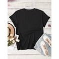 thumbnail image 2 of 【New Arrival】Spooky Season Halloween Ghost Black Cat Pumpkin Haunted House Graphic T-Shirt, Cotton Crew Neck Short Sleeve Tee, Fall Holiday Casual Wear Halloween Party Gift, 2 of 5