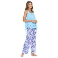 thumbnail image 2 of Casual Nights Women's Tank Top & Long Pants Pajama Set - Cami with Printed Bottom Sleepwear Pjs, 2 of 5
