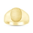 thumbnail image 2 of AFFY Men's Signet Band Ring Brush Finished On Top 10k Yellow Gold, Ring Size-13, 2 of 4