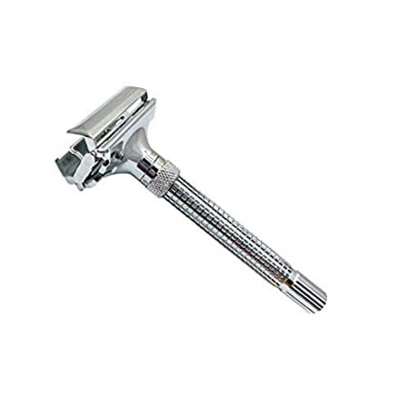 G.B.S Classic Chrome Adjustable Butterfly Open Double Edge Safety Razor- for men’s Clean  Smooth Shave  Perfect Shave with 20 Premium Sharp Blades- Gift for Feather Husband Boyfriend