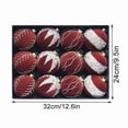 thumbnail image 2 of FastXmas Christmas Ornaments Balls Xmas Tree Decoration Balls Set 12Pcs Xmas Balls with Gold Sequins & Glitter Decor Shatterproof Xmas Ball Ornaments for Holiday Party Home Christmas Tree Decor(Red), 2 of 2