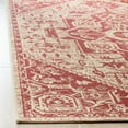 thumbnail image 4 of SAFAVIEH Linden Georgene Medallion Indoor/Outdoor Area Rug, Red/Creme, 4' x 4' Square, 4 of 6