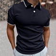 thumbnail image 2 of FUZHIQ Men's Slim Fit Short Sleeve Polo Shirts Contrast White Trim Collar , Breathable Soft Lightweight Multi Colors for Summer Golf Business Daily Wear,XXXL, 2 of 9