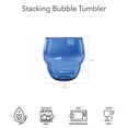 thumbnail image 2 of Stacking Bubble Acrylic Drinking Glass - Cobalt Blue - 14 oz - Set of 6, 2 of 3